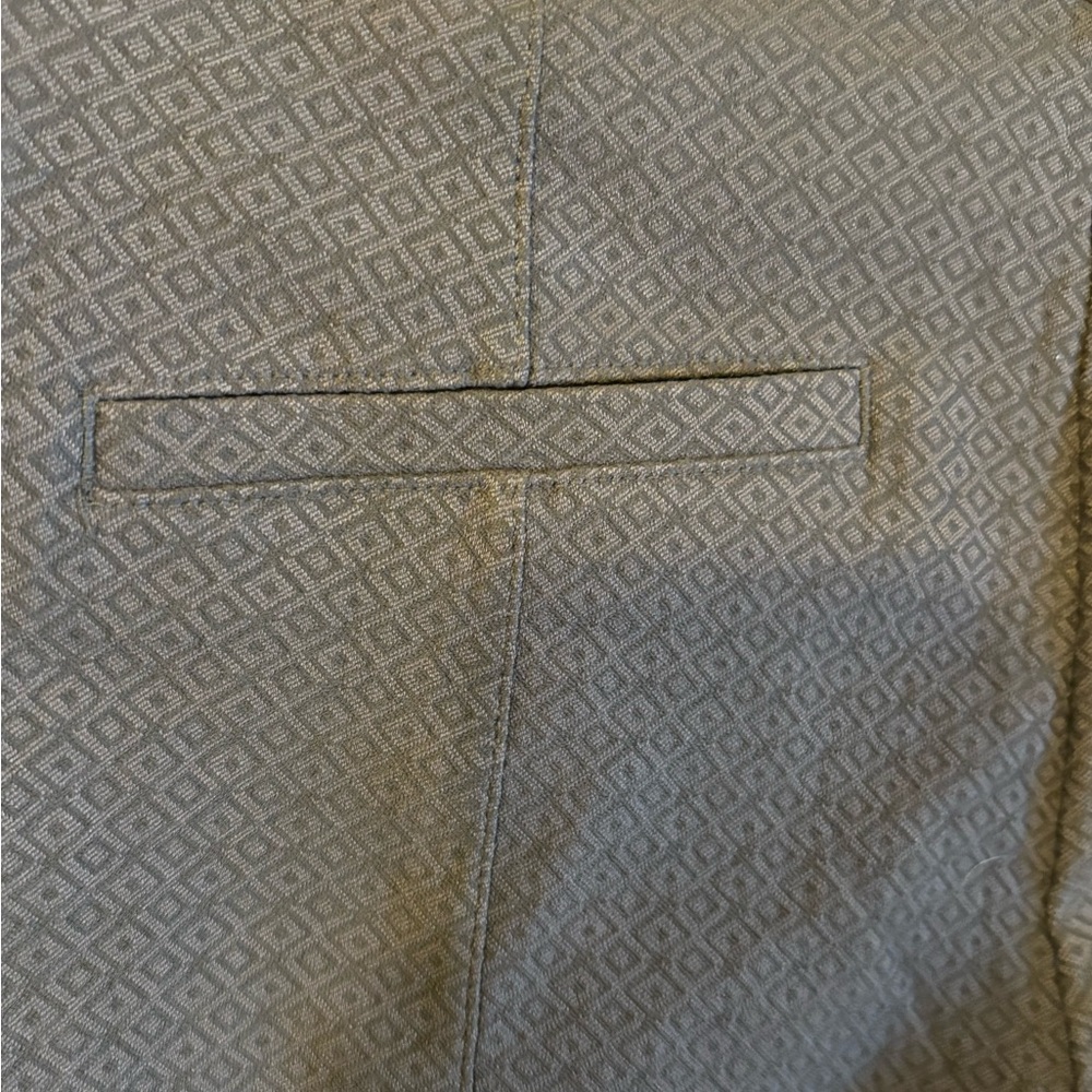 Olive Geometric Patterned Trousers